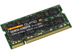 Модуль памяти Qumo DDR2 SO-DIMM 800MHz PC-6400 CL6 - 2Gb QUM2S-2G800T6 (755540)