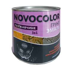Грунт-эмаль NOVOCOLOR Грунт-эмаль NOVOCOLOR 3 в 1 глянцевая серый 1,9 кг (2625)