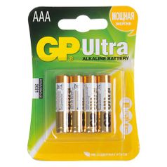 AAA Батарейка GP Ultra Alkaline 24AU LR03, 4 шт. (877423)
