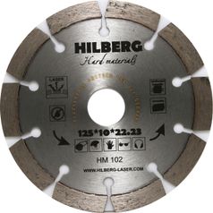 Диск алмазный отрезной 125 мм посадочное 22,23 мм Hilberg серия Hard Materials Laser HM102 (761948406)