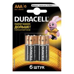 AAA Батарейка Duracell Basic LR03-6BL MN2400, 6 шт. (977876)