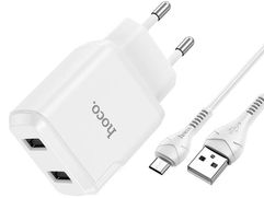 Зарядное устройство Hoco N7 Speedy 2xUSB + Cable Micro USB White (861430)