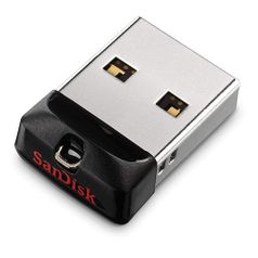 Флешка USB Sandisk Cruzer Fit 16ГБ, USB2.0, черный [sdcz33-016g-g35] (1121814)