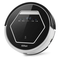 Робот-пылесос KitFort КТ-553, 15Вт, черный/белый (1368639)