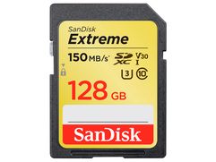 Карта памяти 128Gb - SanDisk Extreme - Secure Digital XC Class 10 SDSDXV5-128G-GNCIN (654941)