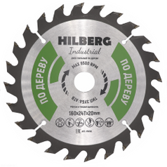 Диск пильный по дереву 160 мм серия Hilberg Industrial 160*24Т*20 мм HW160
