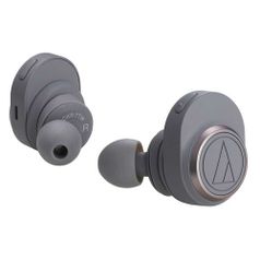Гарнитура Audio-Technica ATH-CKR7TWGY, Bluetooth, вкладыши, серый [80000229] (1153471)