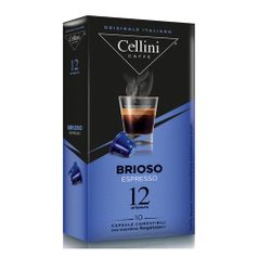 Кофе капсульный CELLINI Brioso Espresso, капсулы, совместимые с кофемашинами NESPRESSO®, крепость 12, 10 шт (1407272)