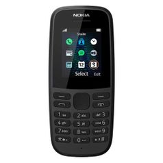 Сотовый телефон Nokia 105 SS TA-1203, черный (1174282)