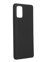 Чехол с микрофиброй DF для Samsung Galaxy A71 Silicone Black sOriginal-08 (700362)