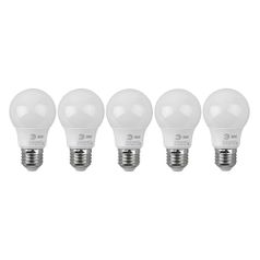Упаковка ламп LED Эра E27, груша, 8Вт, 4000К, белый нейтральный, ECO LED A55-8W-840-E27, 5 шт. [б0032096] (1419563)