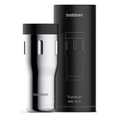 Термокружка BOBBER Tumbler-470, 0.47л, серебристый/ черный (1436341)