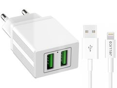 Зарядное устройство Jellico E26-8 2xUSB 2.1A + кабель Lightning (826659)