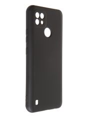 Чехол DF для Realme C21 с микрофиброй Silicone Black rmOriginal-11 (853186)