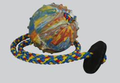 мячик Gappay Мяч каучуковый, диам. 6 см, с веревкой 50 см и кожаным фиксатором (1111)