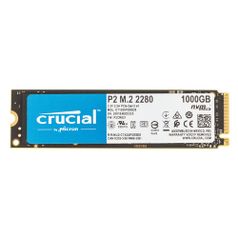 SSD накопитель Crucial P2 CT1000P2SSD8 1ТБ, M.2 2280, PCI-E x4, NVMe (1391022)