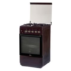 Газовая плита Flama L RK 23-126 B, электрическая духовка, стеклянная крышка, коричневый (1484301)