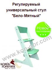 Регулируемый универсальный стул "Бело-Мятный"