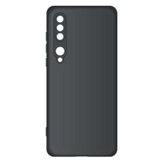 Чехол (клип-кейс) BORASCO Microfiber Case, для Xiaomi Mi 10, черный [39357] (1439944)