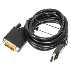 Кабель DVI HAMA H-54593, DisplayPort (m) - DVI-D (m), GOLD , 1.8м, черный [00054593] (824154)