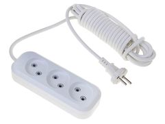 Удлинитель Lux У3-О-10 3 Sockets 10m White (754620)