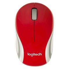 Мышь Logitech Mini M187, оптическая, беспроводная, USB, красный [910-002732] (676864)