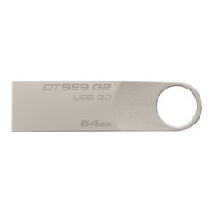 Флешка USB KINGSTON DataTraveler SE9 G2 64Гб, USB3.0, серебристый [dtse9g2/64gb] (419957)