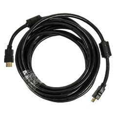 Кабель аудио-видео NingBo HDMI-5M-MG, HDMI (m) - HDMI (m) , ver 1.4, 5м, GOLD ф/фильтр, черный (841164)