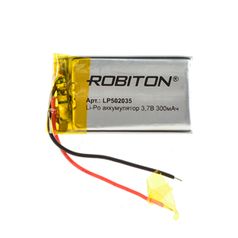 Аккумулятор LP502035 - Robiton 3.7V 300mAh 14899 (490575)