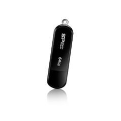 Флешка USB SILICON POWER Luxmini 322 64Гб, USB2.0, черный [sp064gbuf2322v1k] (762829)