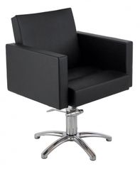 Парикмахерское кресло Rialto черное на кристовой базе