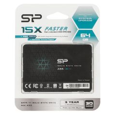 SSD накопитель SILICON POWER Ace A55 SP064GBSS3A55S25 64Гб, 2.5", SATA III (1035501)