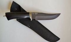 Нож Амур,  сталь Р12 (быстрорез),  рукоять граб/венге с мел...  (4109680992)