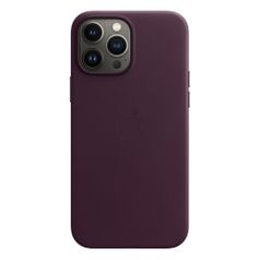 Чехол (клип-кейс) Apple Leather Case with MagSafe, для Apple iPhone 13 Pro Max, темная вишня [mm1m3ze/a] (1603664)