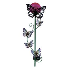 Светильник садовый ЧУДЕСНЫЙ САД 689-L Бабочки, наземный (1485459)