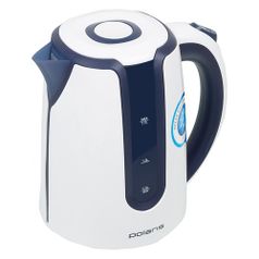 Чайник электрический POLARIS PWK 1754 CLWR, 2200Вт, белый и синий (277438)