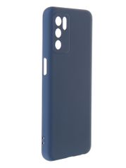 Чехол DF для Oppo A16 с микрофиброй Silicone Blue oOriginal-14 (880266)