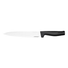 Нож кухонный Fiskars Hard Edge (1051760) стальной разделочный лезв.216мм прямая заточка черный (1458457)