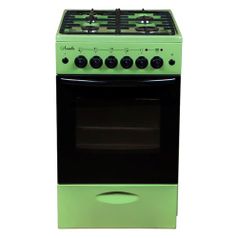 Газовая плита Лысьва ЭГ 401 МС-2у, электрическая духовка, стеклянная крышка, зеленый (1143433)