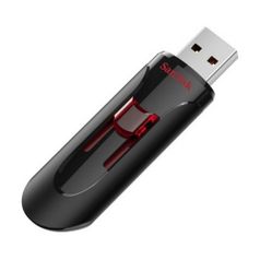 Флешка USB Sandisk Cruzer Glide 256ГБ, USB3.0, черный и красный [sdcz600-256g-g35] (363763)