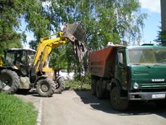 Вывоз строительного и бытового мусора самосвалами КАМАЗ, ЗИЛ.