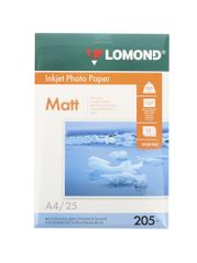 Фотобумага Lomond A4 205g/m2 матовая односторонняя 25 листов 102124 (321570)