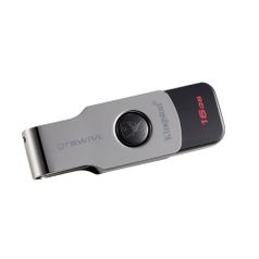 Флешка USB KINGSTON DataTraveler DTSWIVL/16GB 16Гб, USB3.0, серебристый и черный (1068368)