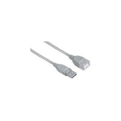 Кабель-удлинитель USB2.0 HAMA H-39722, USB A(m) - USB A(f), 0.25м, серый [00039722] (825556)