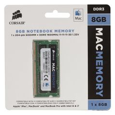 Модуль памяти CORSAIR CMSA8GX3M1A1600C11 DDR3L - 8Гб 1600, SO-DIMM, Mac Memory, Ret (770233)