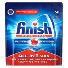 Средство для мытья посуды FINISH All-in-1 MAX, для посудомоечных машин, 50 [3018752] (378855)