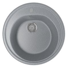Кухонная мойка MIXLINE ML-GM11, искусственный камень, 50.5см х 50.5см, темно-серый [525071] (1446481)