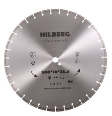 Диск алмазный отрезной 500 мм посадочное 25,4 мм Hilberg серия Hard Materials Laser HM111 (579887606)