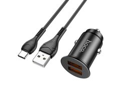 Зарядное устройство Hoco NZ1 Developer 2xUSB + кабель USB - Type-C Black (879585)