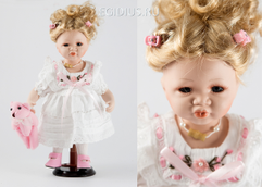 Кукла коллекционная Полина, фарфор 32см  (31244)